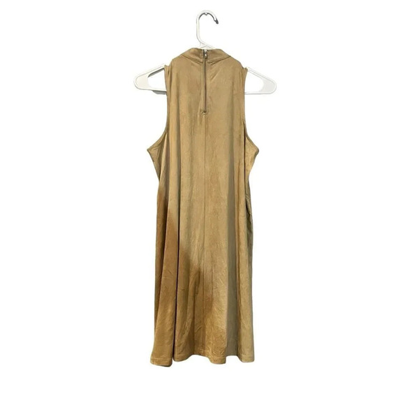 Sans Souci‎ Faux Suede High Neck Sleeveless Dress Size Medium - Picture 3 of 3